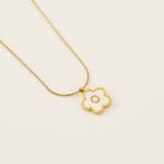 Gold color / 1 Piece Simple Series Daily Letter O Stainless Steel  Gold Color Shell Women's Pendant Necklaces Picture15